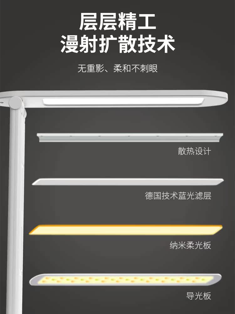 LED table lamp desk vision eye protection special size student dormitory learning rechargeable plug-in children's bedside