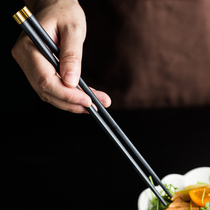 Shuanghong creative Japanese alloy chopsticks household non-slip mildew-proof hotel high-grade high temperature resistant family clothing male chopsticks