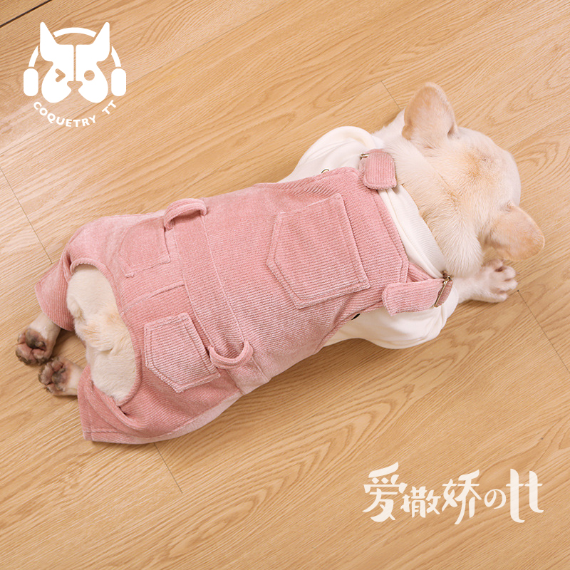 TT Fardou Clothes Fat Dog Bagbrother Han Bevelvet Baby Bag Pants Snow Lareteddy Pants Pet Home For Spring And Autumn