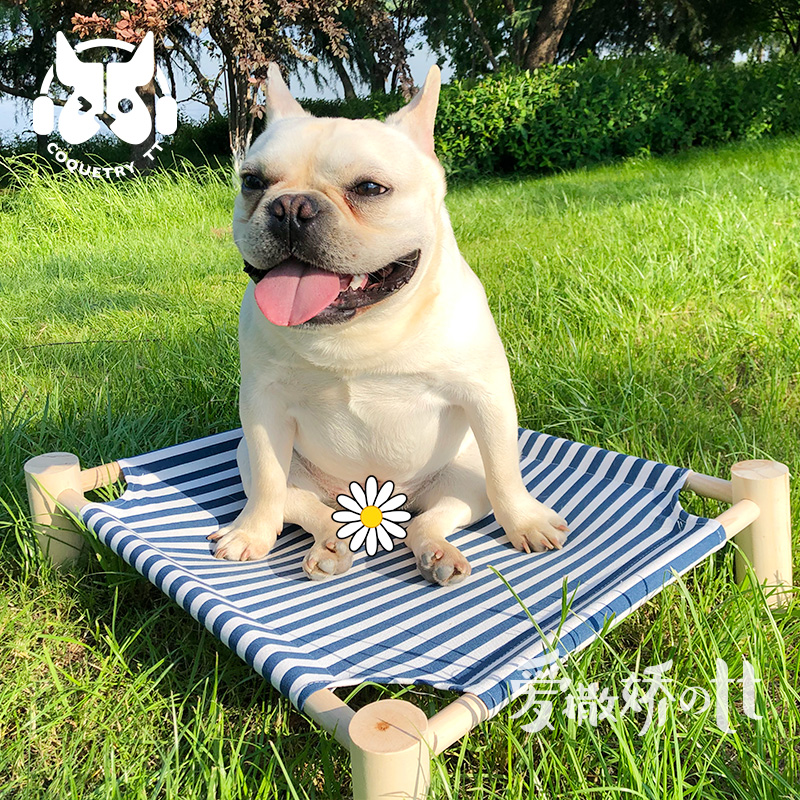TT Seasons universal dog cohorts in suspended damp and breathable French Doggy pooch beds Pet Dog Hammock Wooden