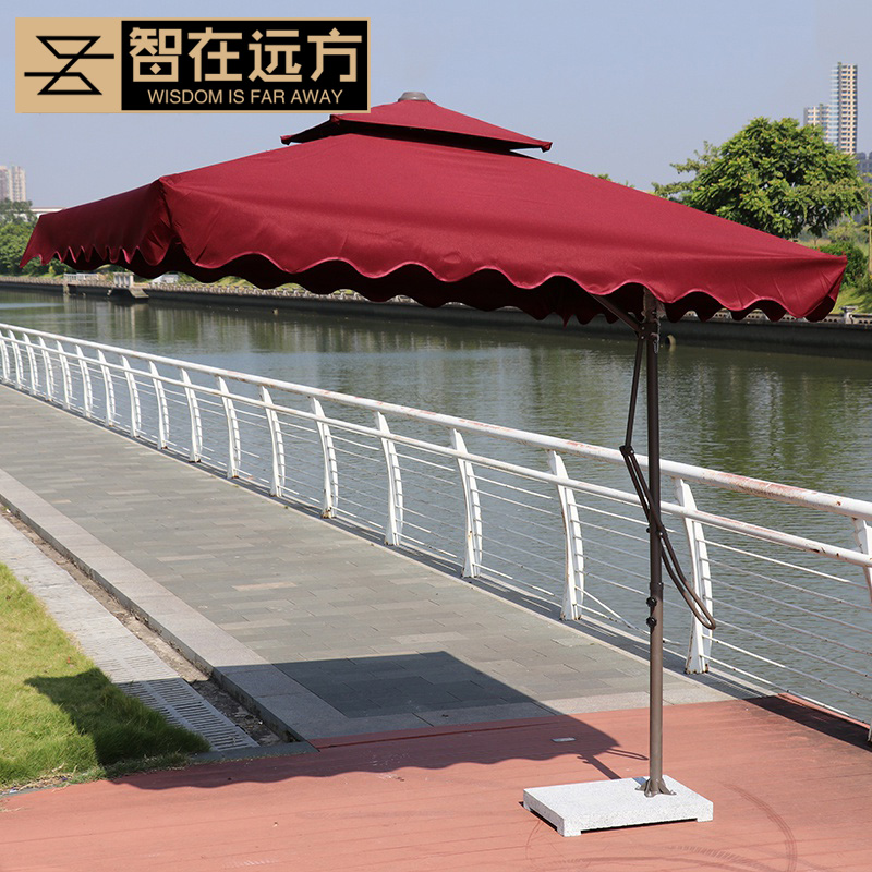 Outdoor Beach Umbrella Patio Beach Umbrella Beach Umbrella Outdoor Umbrella Security Guard Booth Umbrella Large Number Sun Umbrella Wrench Umbrella-Taobao