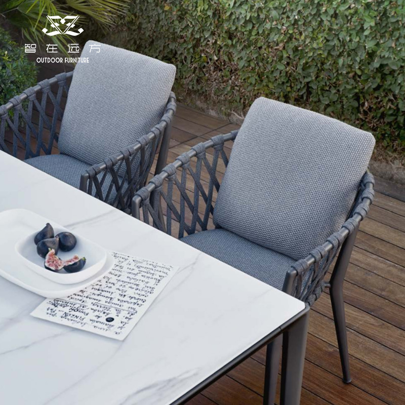 Outdoor Garden Balcony Rattan Chair Three-piece Set Net Red Villa Courtyard Casual Rattan Waterproof Sunscreen Table and Chair Combination