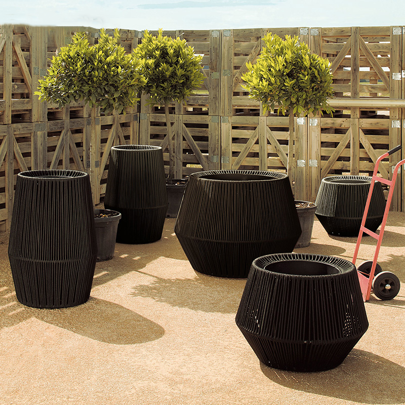 Vine flower pot small round flower pot several balcony Hotel Creative courtyard vine flower box floral frame gardening flower groove decoration