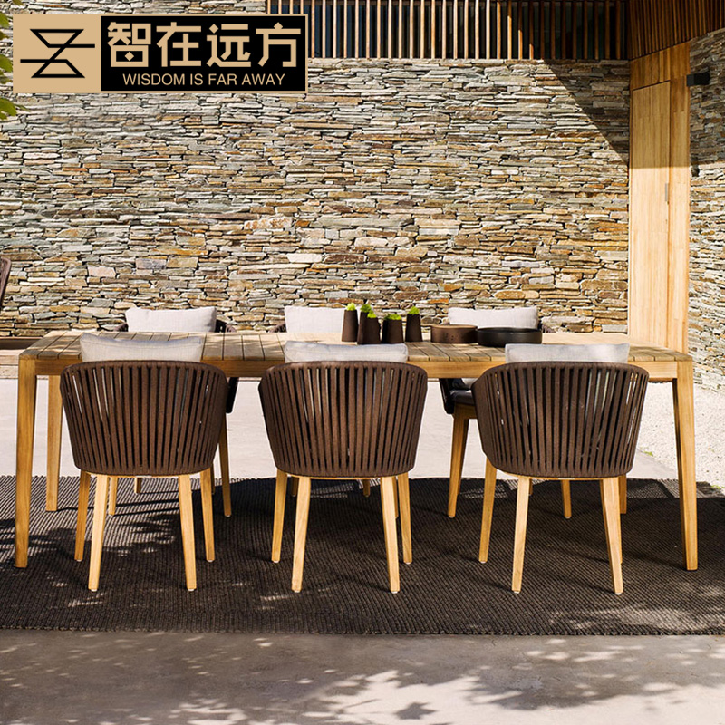 Outdoor tables and chairs Courtyard leisure open-air patio outdoor tables and chairs Balcony rattan chair three-piece coffee table combination set
