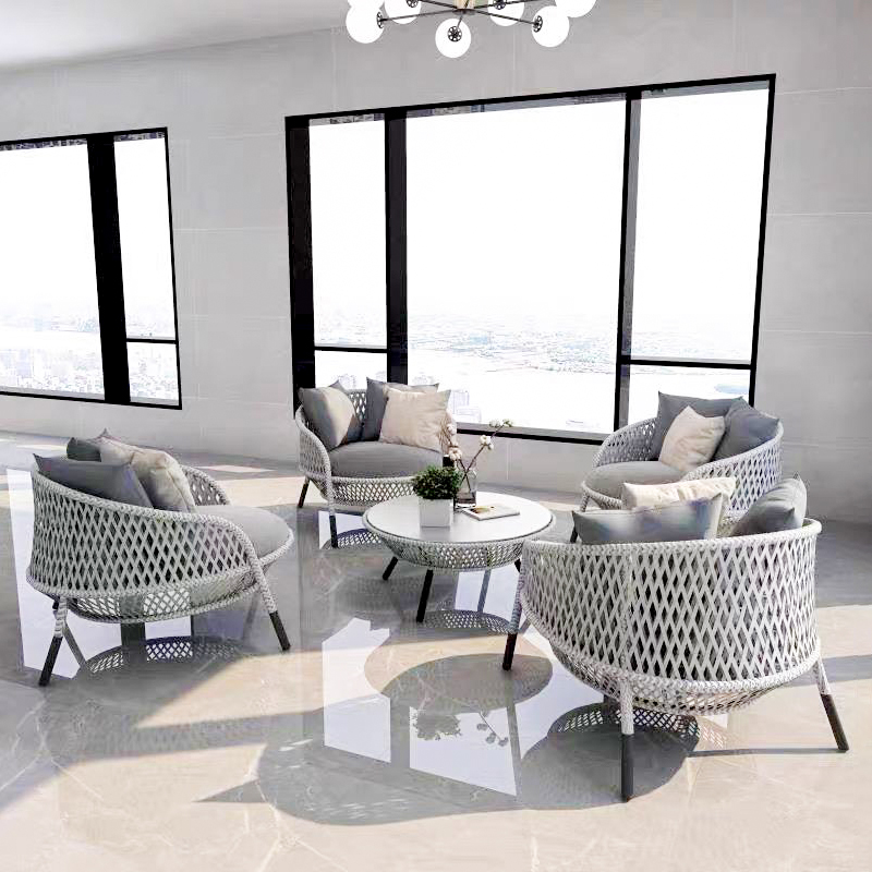 Nordic Outdoor Furniture Outdoor Restaurant Sofa Balcony Balcony Background Chair Waterproof Furniture Tea Coffee