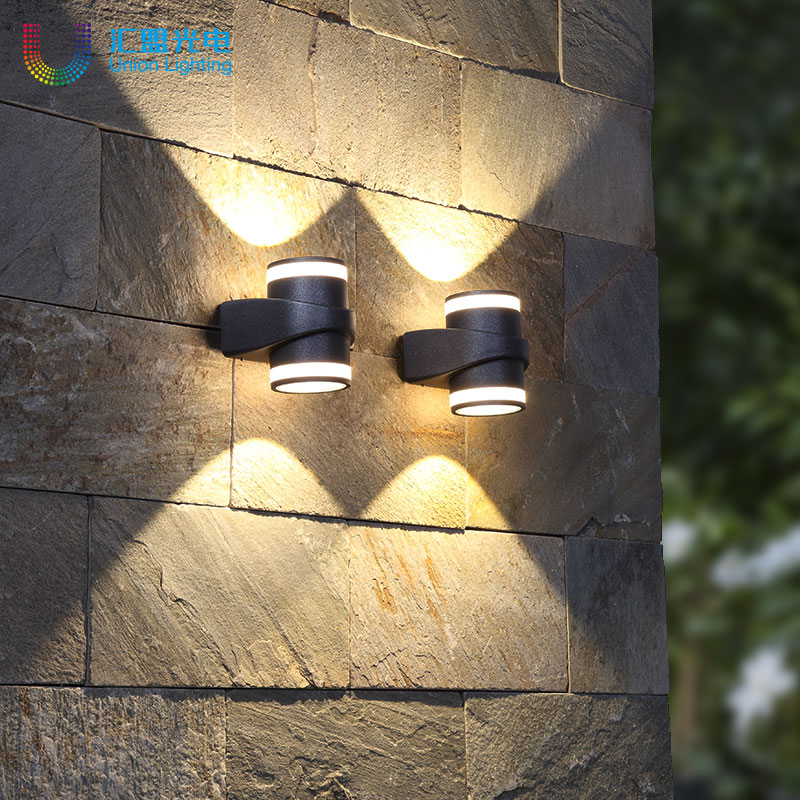 Outdoor waterproof led wall lamp minimalist outdoor garden balcony access modern minimalist outdoor wall lamp double head single head-Taobao