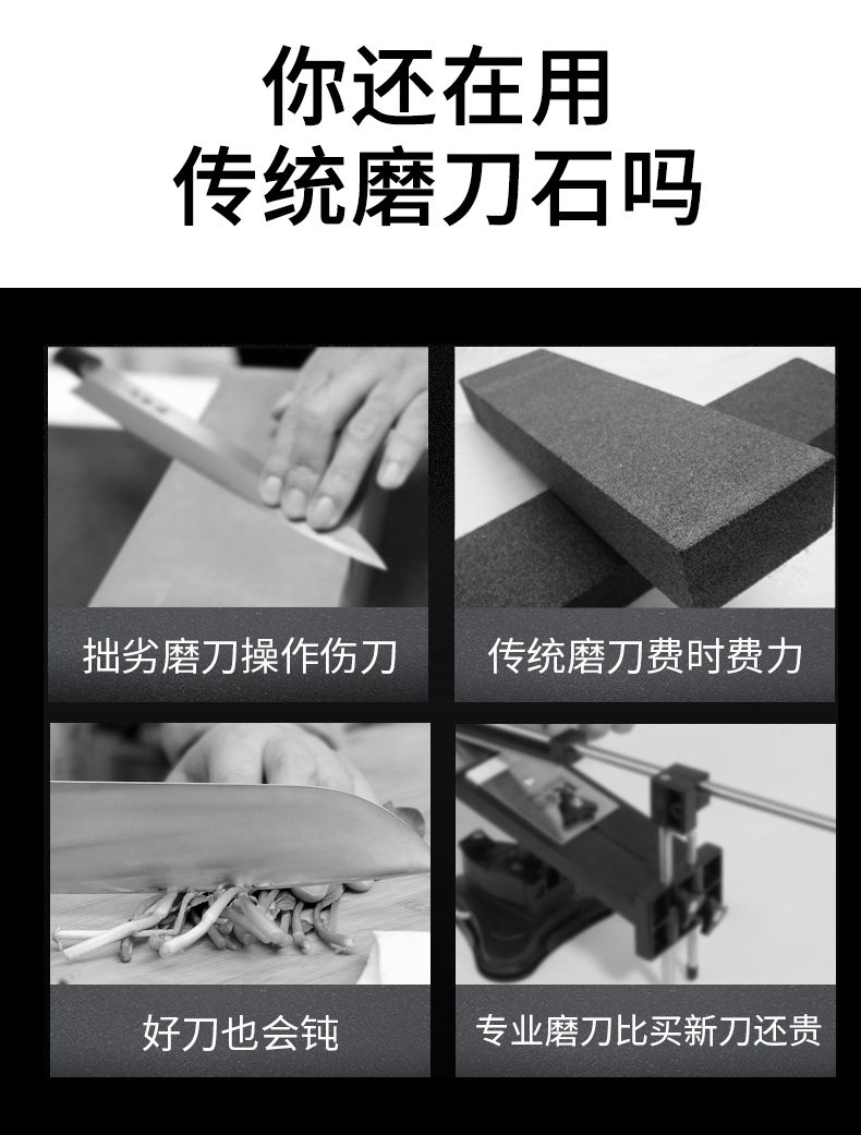 5秒锋利如新：力王 家用三槽多功能磨刀器 14.9元起包邮 值值值-买手聚集的地方