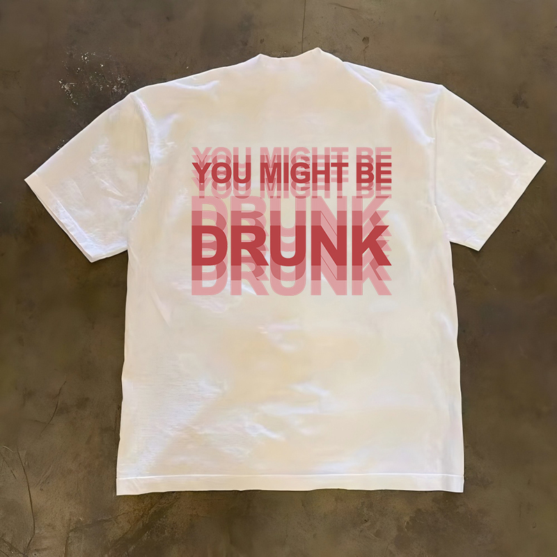 100% Pure Cotton Niche Design Personalized Printed T-Shirt Summer Round Neck Short Sleeve Men's Youth Loose Sports Casual