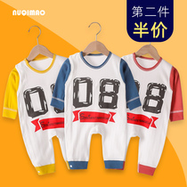 Newborn baby one-piece thickened warm autumn and winter clothes Newborn padded winter clothes Baby cotton romper climbing clothes