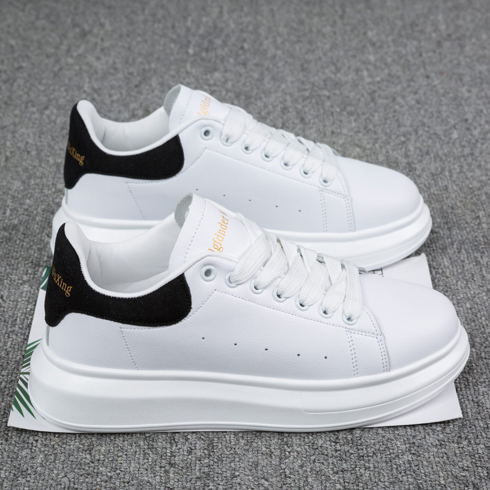 Men's shoes genuine leather Ming McQueen small white shoes men's height-increasing all-match sports and leisure shoes women's sneakers mesh breathable daddy shoes