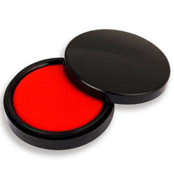 Deli red water-based quick-drying round ink pad