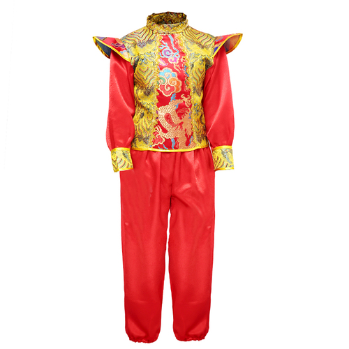 Chinese dragon drummer performance costumes for boy girls Children drum costume red Yangko costume martial arts performance costume waist drum costume Chinese red lantern performance Costume