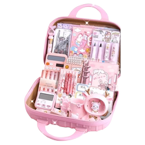 Stationery set gift box cute girl hand ledger to send girls sticker notebook full set childrens birthday gift primary school students stationery gift package graduation gift kindergarten