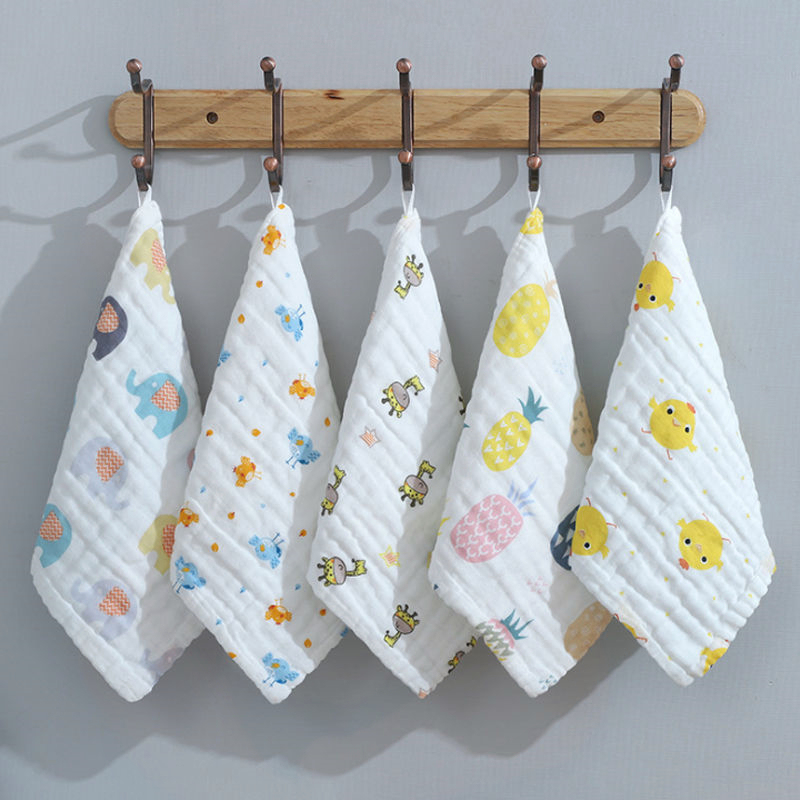 Baby Saliva Towel, Pure Cotton Gauze Face Towel, Baby Newborn Children's Towel, Small Square Towel, Bath Towel, Super Soft Handkerchief