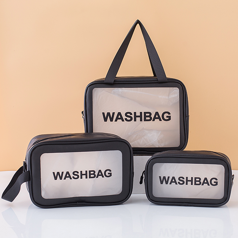 Net red makeup bags in air superfiery small portable women travel large capacity transparent waterproof washing bags