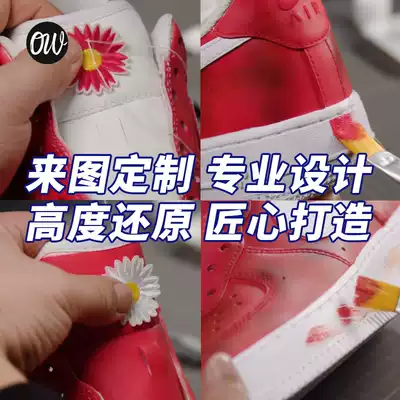 OW sneakers custom hand painted sneakers custom personalised graffiti custom sneakers makeover N-0281