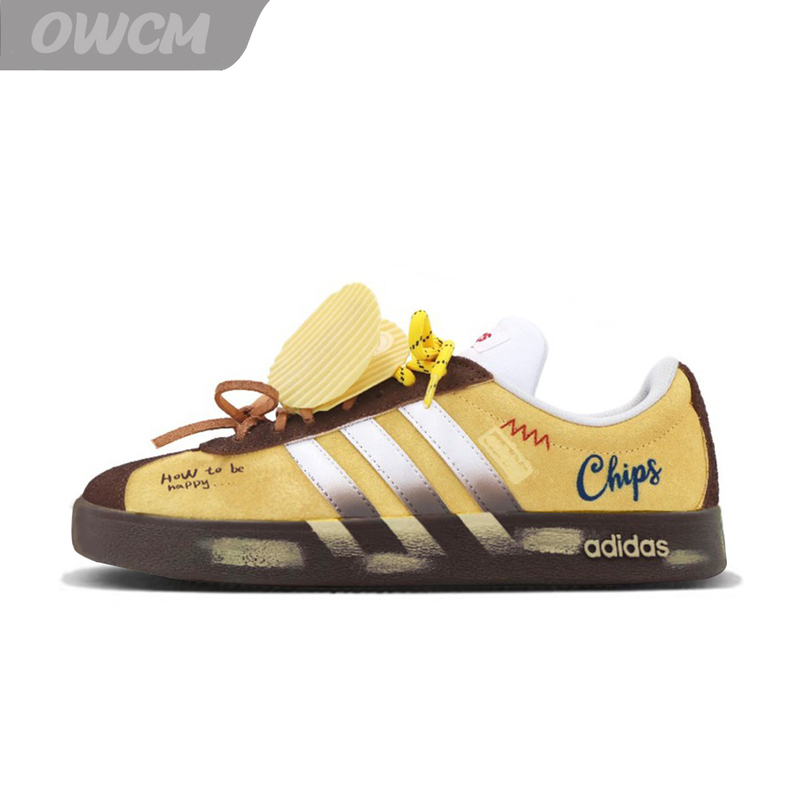 Adidas Neo Vl Trendy Fashion Yellow Sneakers Low-Top Versatile Casual Skate Shoes Unisex Adidas Neo Vl Trendy Fashion Yellow Sneakers Low-Top Versatile Casual Skate Shoes Unisex