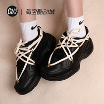 NIKE Old Daddy Shoes Black Samurai Sneakers Custom Retro Nike Mens Shoes Air Cushion Sports Casual Running Shoes Female Guest