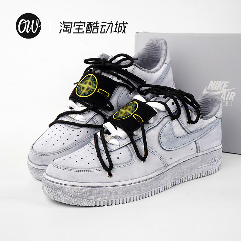 AirForce1 Stone Island AF1 Air Force One Men's Shoe Soaked Jersey Nike Shoes Nike Small Crowdshoe Female Guest