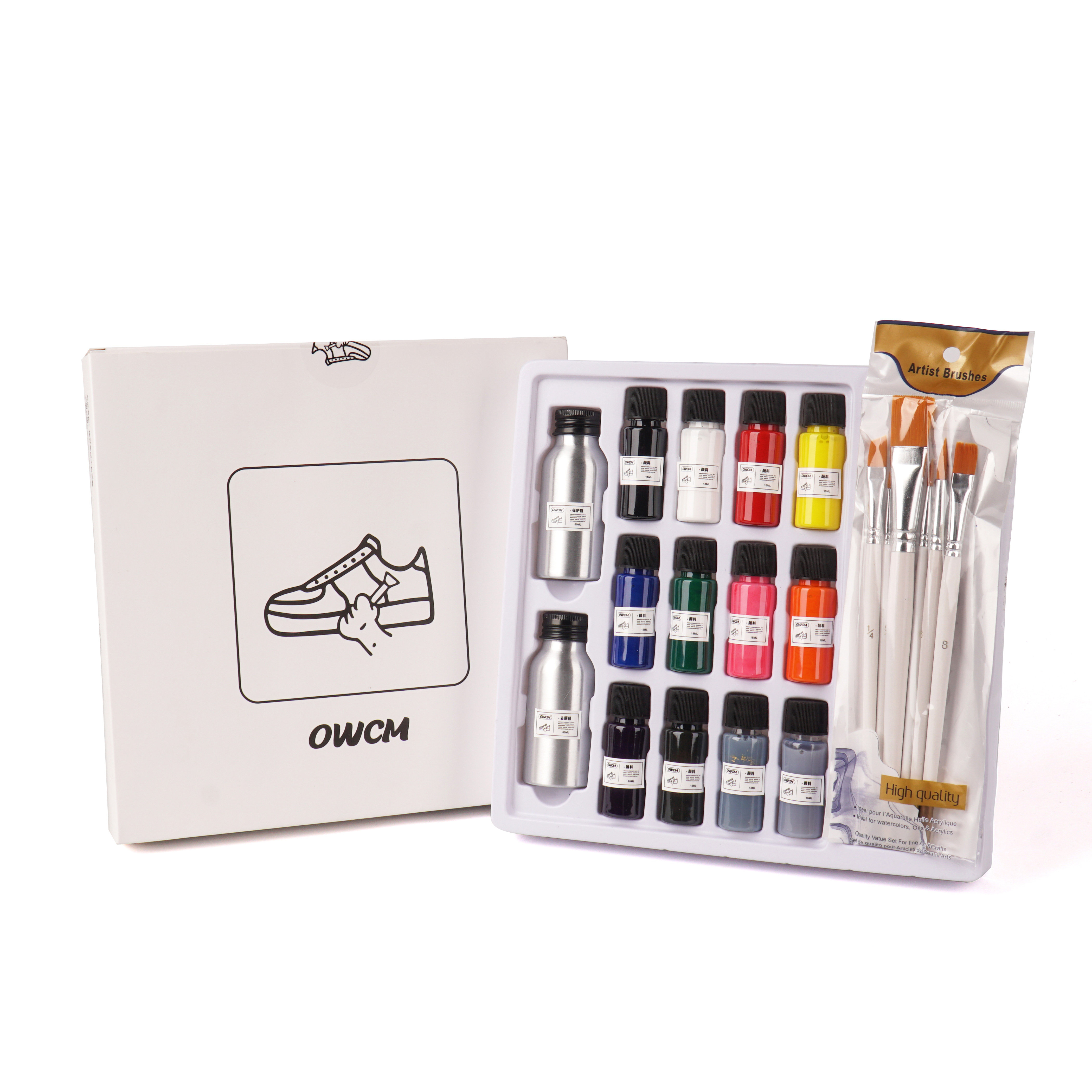 OW Anglous shoes custom color pigment leather paint paint paint paint paint DIY 12 color suit is not discarded