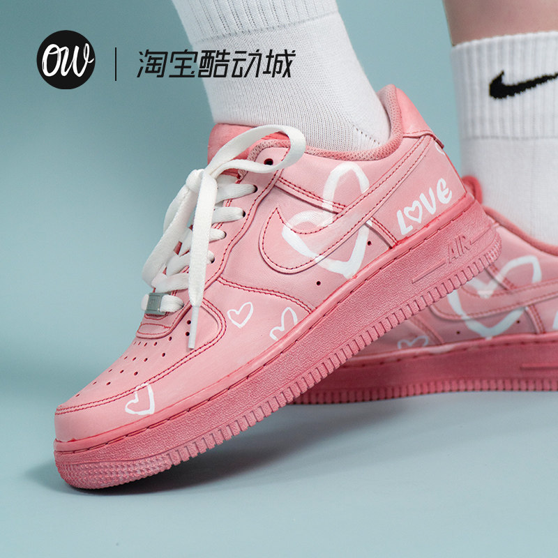 NIKE Air Force 1 Women's Shoes Summer 2021af1 Limited Valentine's Day Nike Board Shoes Men's Sneakers Custom N-0255