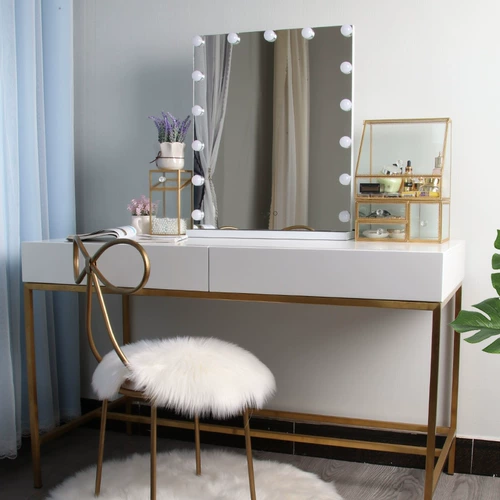 炫加 Современный и минималистичный белый туалетный столик для спальни из нержавеющей стали