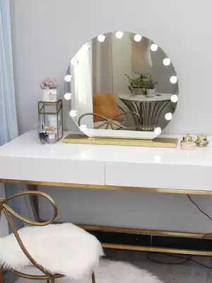 Round makeup mirror desktop LED light ins with light Net red mirror makeup mirror makeup light