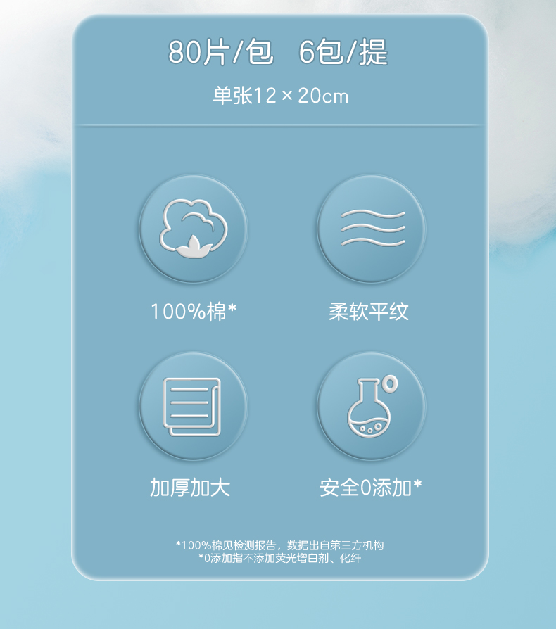 全棉时代 婴儿棉柔巾 12x20cmx80抽x12包 券后79.8元包邮 买手党-买手聚集的地方