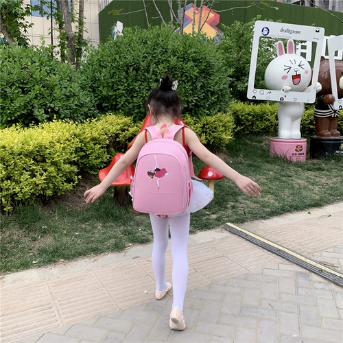 Детская танцевальная сумка большая способность двойная слоя девочка танцевальная сумка балетная сумка латинская танцевальная сумка специальная сумка для реквизита