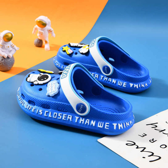 儿童洞洞鞋夏季男童拖鞋防滑软底室内宝宝中大童凉拖鞋亲子沙滩v