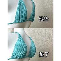 Summer hot spring swimming can go into the water non-slip flat chest small chest push-up swimsuit special breast pad bikini underwear tube top