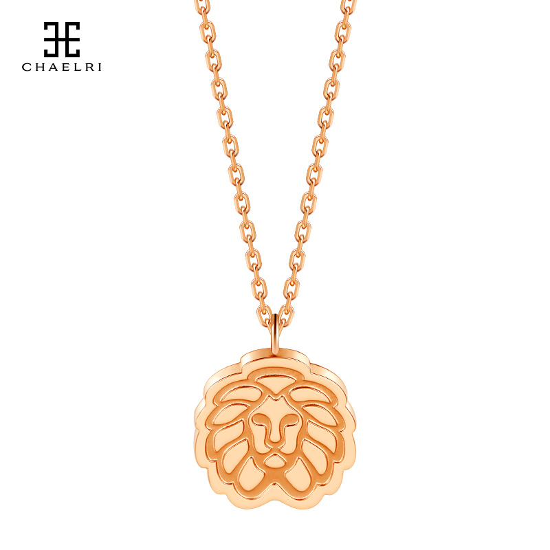 Leo necklace female constellation Leo design sense niche temperament cold wind lion collarbone chain jewelry gift