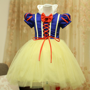 Bạch Tuyết poncho váy trẻ em váy của dài váy nhỏ mùa xuân cô gái ăn mặc và mùa hè ngắn tay công chúa váy.