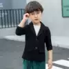 Boy jacket 2021 spring and autumn new foreign school children single west handsome Korean version of the male baby small suit casual child