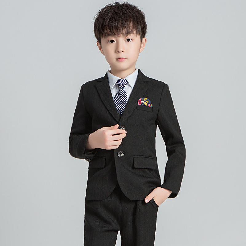 Yinglun Wind Spring Autumn Great Boy Gown Flower Suit Suit Suit Plus Three Sets Children Little West Suit Boy Boy Clothing