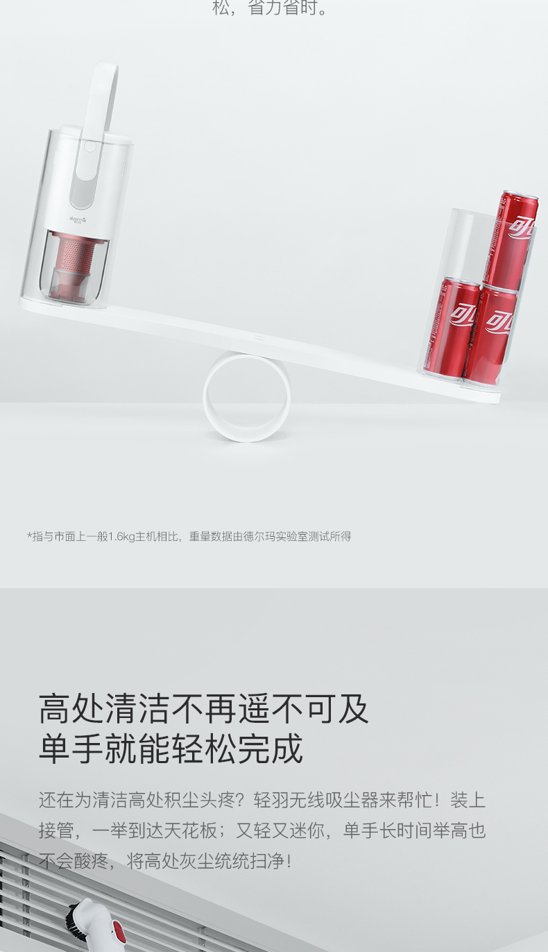 19年红点设计大奖 德尔玛 多功能无线手持吸尘器 可除螨 图7