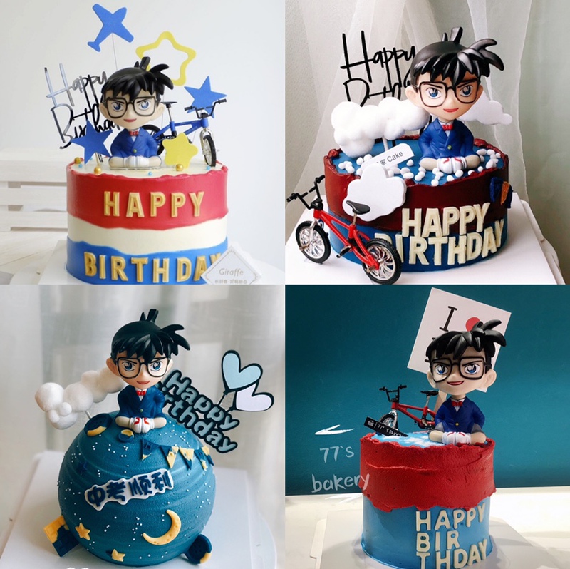 Baking Cake Decoration, Shaking Head Detective Conan Figurine, Scene Doll, Bicycle Ornament, Decoration Baking Cake Decoration, Shaking Head Detective Conan Figurine, Scene Doll, Bicycle Ornament, Decoration