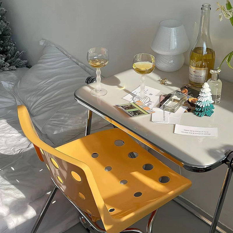 Medieval acrylic folding table Nordic ins portable table and chair combination home computer office study desk side table