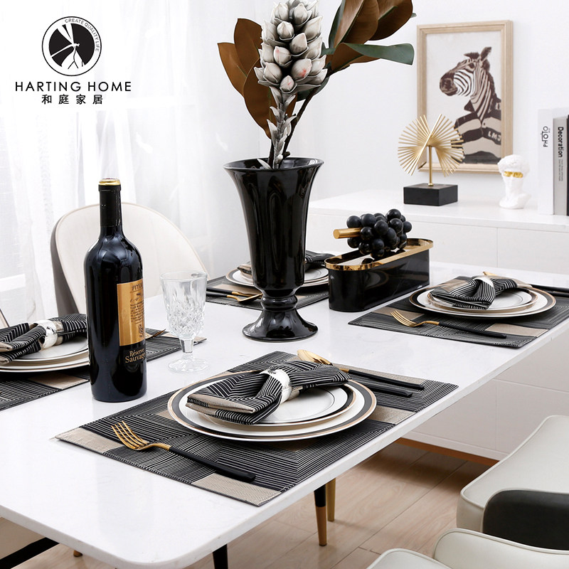 And Courtyard Nordic Table Mat Insulation Mat Light Extravagant High-end Cutlery Mat Cloth Anti-Burn Mat Western Dining Mat NAPKINS Cloth Sleeves