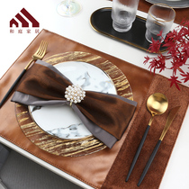And Atrium Light Extravagant Dining Mat-like Dining Mat Flannel suede Cutlery Suit Villa Creative Pendulum Tasteen Steak Mat Insulation Mat