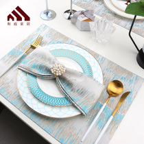 Heting Light luxury placemat fabric Nordic steak household ins wind insulation mat Western table mat Dinner mat custom