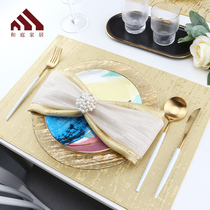 He Ting home model room Placemat American light luxury dining mat Household ins wind insulation mat Western tableware set