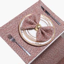 Special price and family cloth Dining Mat Table Mat Nordic thermal insulation Anti-scalding disc Mat Day Style Home Mat Cloth Blue Cotton Linen