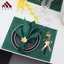 Fabric placemat American light luxury Chinese Nordic ins wind Green Western mat European high-grade insulation mat Table mat