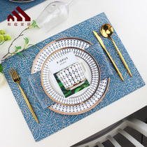 Western placemat Decorative mat Fabric European table mat Light luxury Nordic insulation mat Dish bowl mat Plate mat Dinner mat
