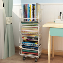 Book Room Shelve Clips Sewn Bookshelves Living-room Storage Deviner Children Plover Books Containing Shelf White Trolley