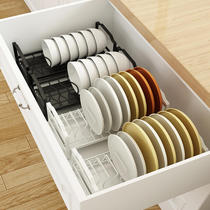 Dish Shelf Drawer Chest of drawers Home Multi-function Kitchen Pan Rack Cup Rack Separation Bowl Pan Drain Shelf