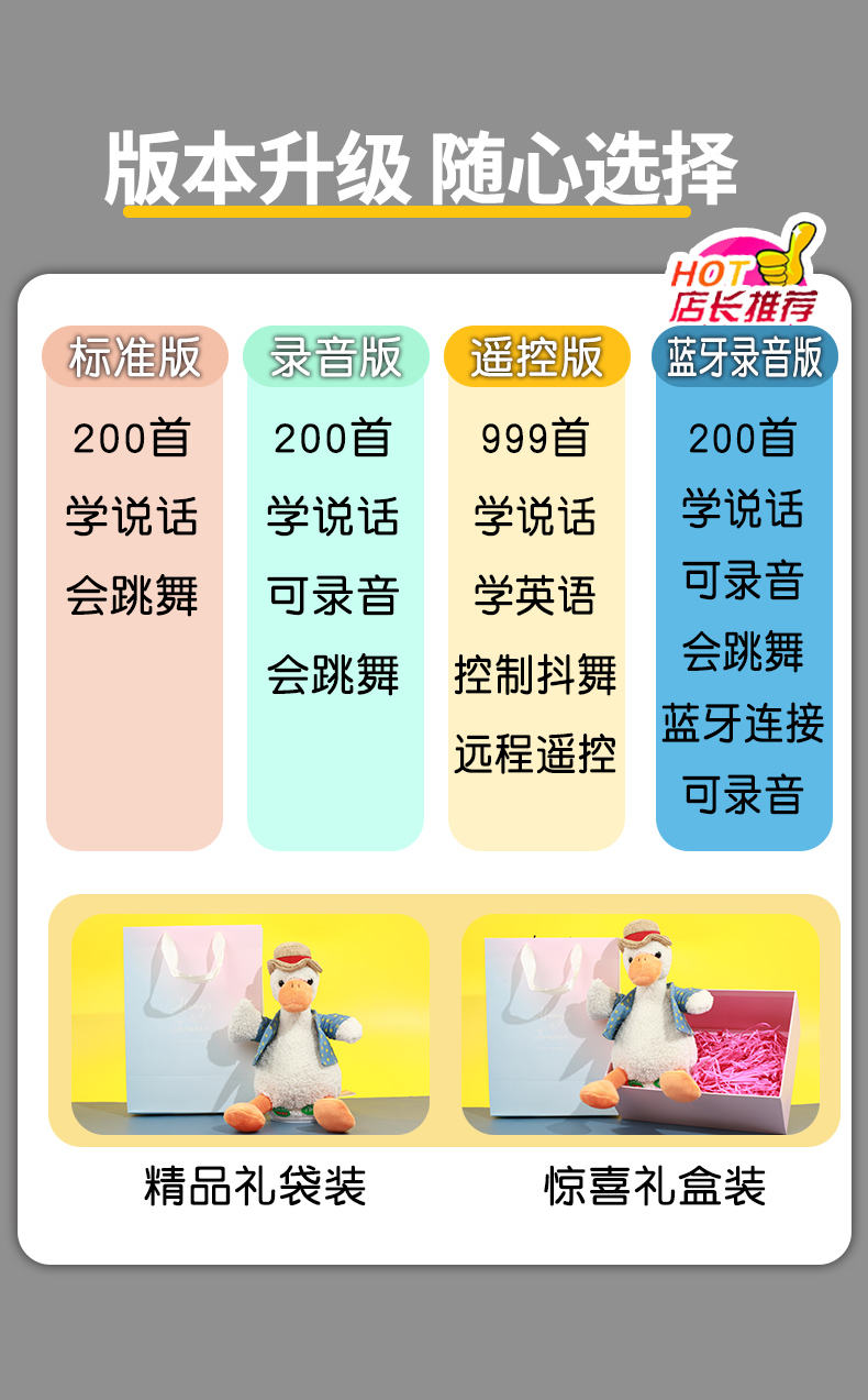 网红复读鸭 会唱歌会跳舞会复读 图3