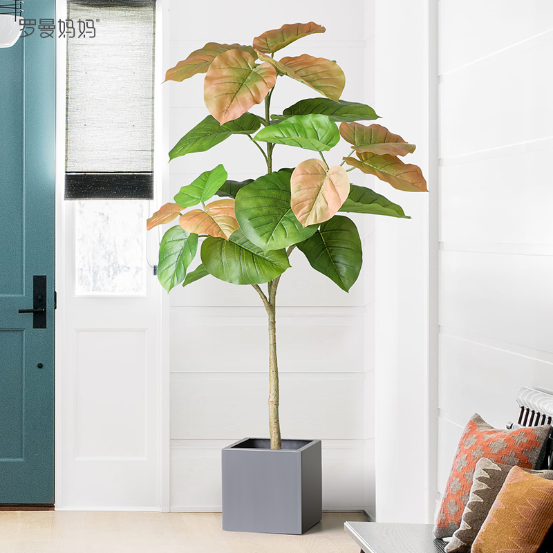 Nordic light luxury simulation green plant potted Japanese net red love ficus heart leaf ficus big leaf plant living room decoration ornaments