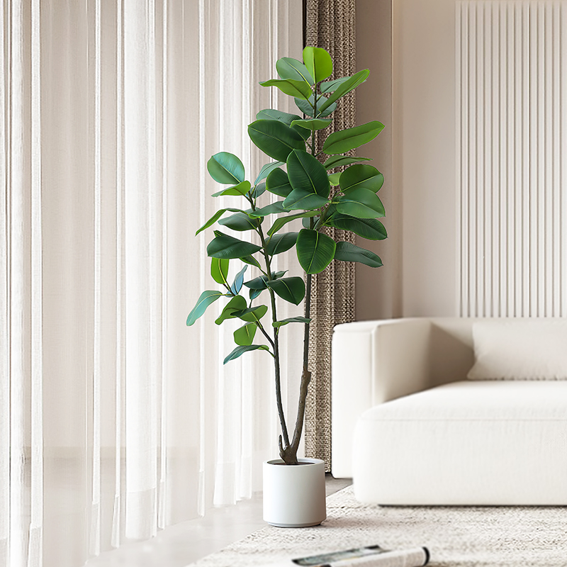 Roman mother simulation plant potted living room fake tree green leaf King Kong large floor-to-ceiling green plant interior decoration ornaments